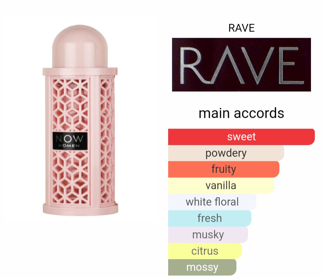 Now Women Rave by Lattafa 100ml for Women