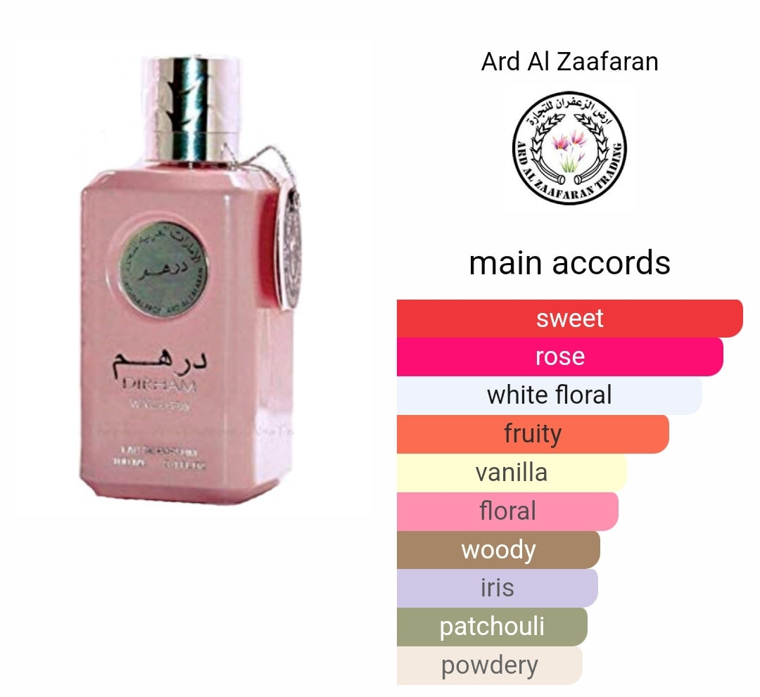 Dirham Wardi by Ard Al Zaafaran 100ml Fragrance for Women - Eau De Parfum