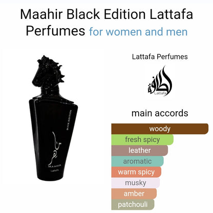 Maahir Black Edition by Lattafa 100ml Fragrance for Men and Women - Eau De Parfum