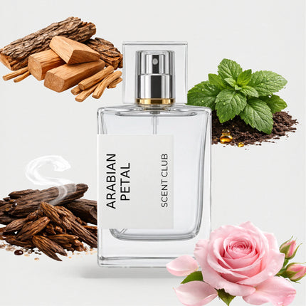 Prive Rose D Arabie inspired by Arabian Petal - Rose, Oud, Patchouli, Woody accord icons