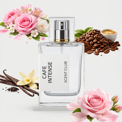 Intense Cafe inspired by Cafe Intense - Rose, Vanilla, Coffee, Floral accord icons