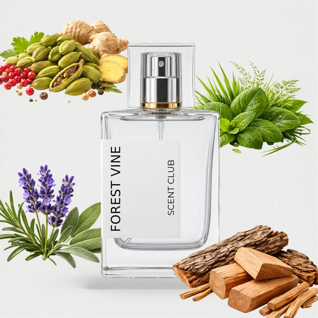 Cypress & Grapevine inspired by Forest Vine - Woody, Aromatic, Green, Fresh Spicy accord icons