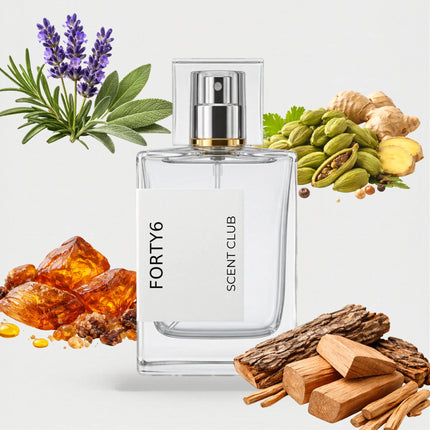 Vetiver 46 inspired by Forty6 - Woody, Amber, Fresh Spicy, Aromatic accord icons
