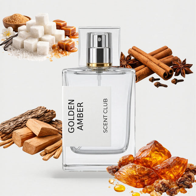 Amber Intrigue inspired by Golden Amber - Amber, Woody, Warm Spicy, Sweet accord icons