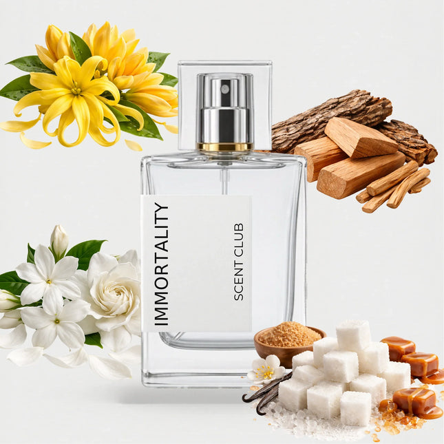 Goldea inspired by Immortality - Sweet, White Floral, Woody, Yellow Floral accord icons