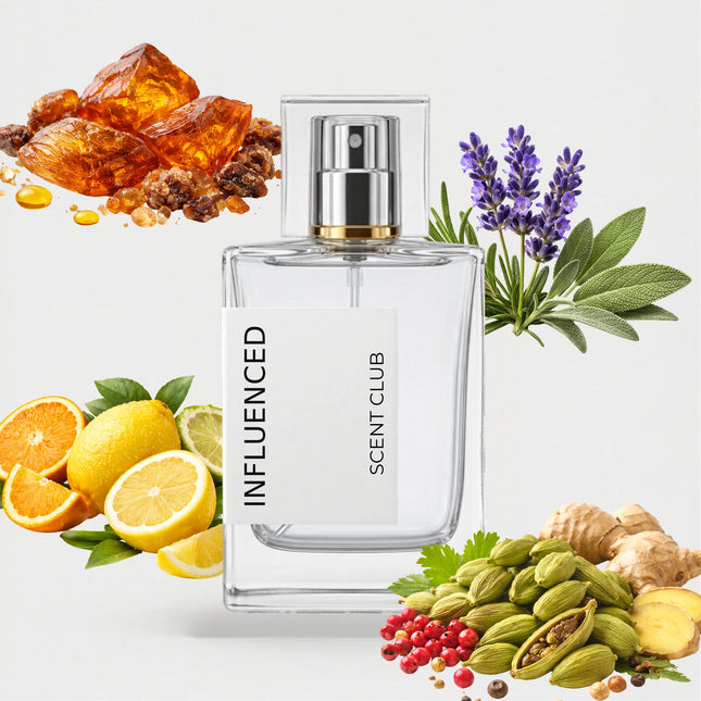 L Immensite inspired by Influenced - Fresh Spicy, Citrus, Aromatic, Amber accord icons