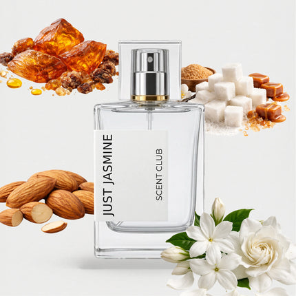 Jasmin Noir inspired by Just Jasmine - White Floral, Almond, Sweet, Amber accord icons