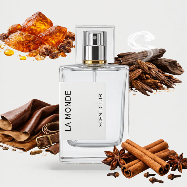Nouveau Monde inspired by La Monde - Warm Spicy, Leather, Oud, Amber accord icons