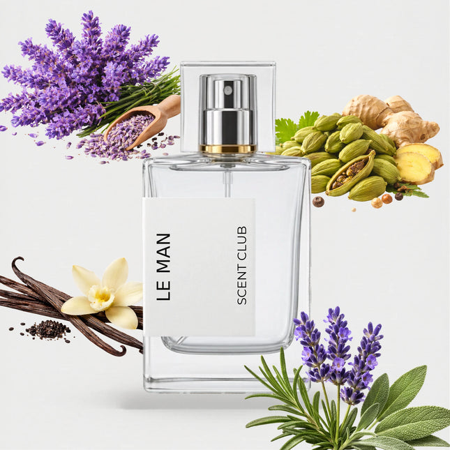 Gaultier Le Male inspired by Le Man - Aromatic, Vanilla, Fresh Spicy, Lavender accord icons