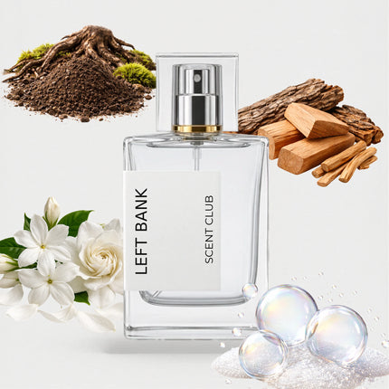 YSL Rive gauche inspired by Left Bank - Aldehydic, White Floral, Woody, Earthy accord icons