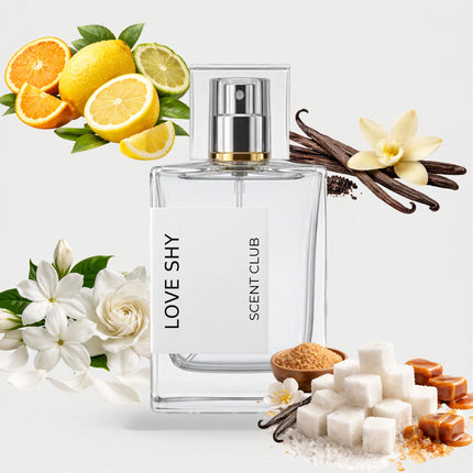 Love, Dont Be Shy inspired by Love Shy - Sweet, White Floral, Vanilla, Citrus accord icons