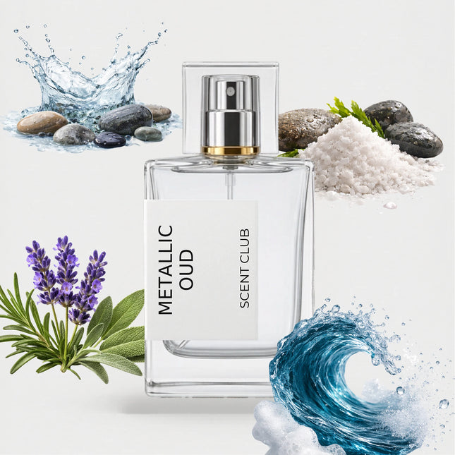 Oud Minerale inspired by Metallic Oud - Marine, Aromatic, Salty, Aquatic accord icons