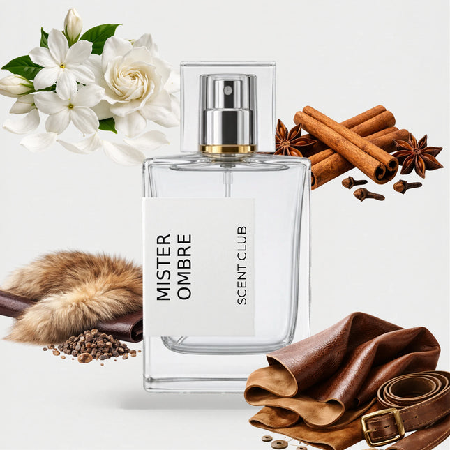 Ombre Leather inspired by Mister Ombre - Leather, Animalic, Warm Spicy, White Floral accord icons