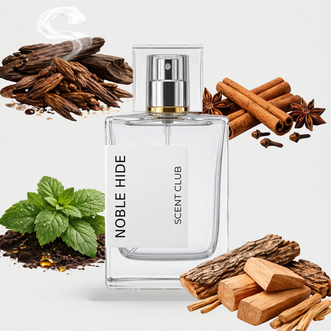 Barénia inspired by Noble Hide - Woody, Patchouli, Warm Spicy, Oud accord icons