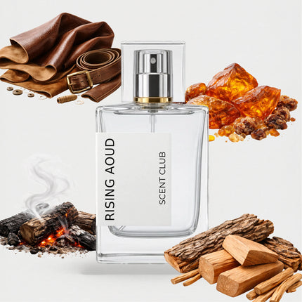 Oudrising inspired by Rising Aoud - Woody, Smoky, Amber, Leather accord icons