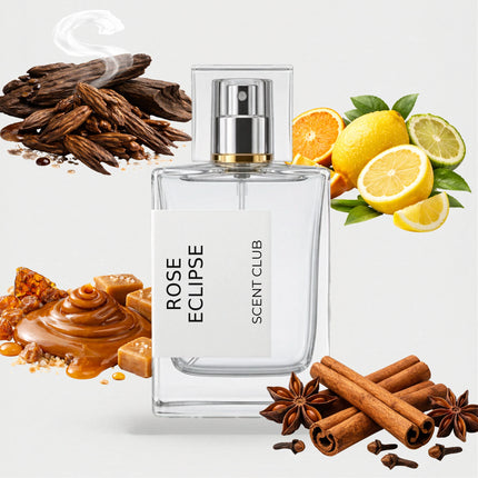 Eros Najim inspired by Rose Eclipse - Warm Spicy, Caramel, Citrus, Oud accord icons