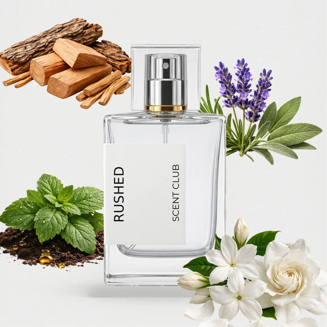 Rush inspired by Rushed - White Floral, Patchouli, Aromatic, Woody accord icons