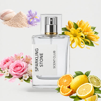 Yellow Diamond inspired by Sparkling Stone - Citrus, Floral, Yellow Floral, Powdery accord icons