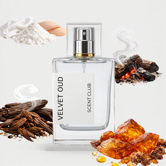 Velvet Desert Oud inspired by Velvet Oud - Amber, Oud, Smoky, Musky accord icons