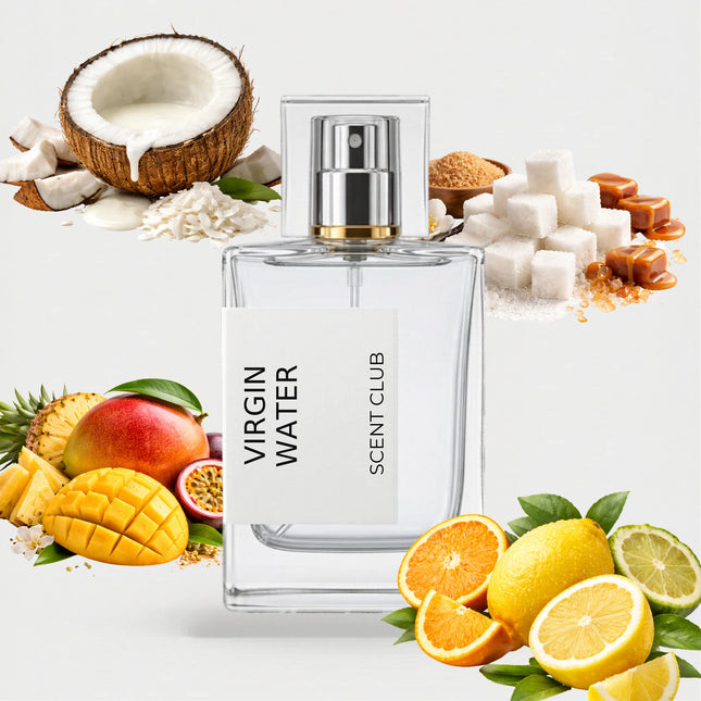 Virgin Island Water inspired by Virgin Water - Citrus, Tropical, Sweet, Coconut accord icons