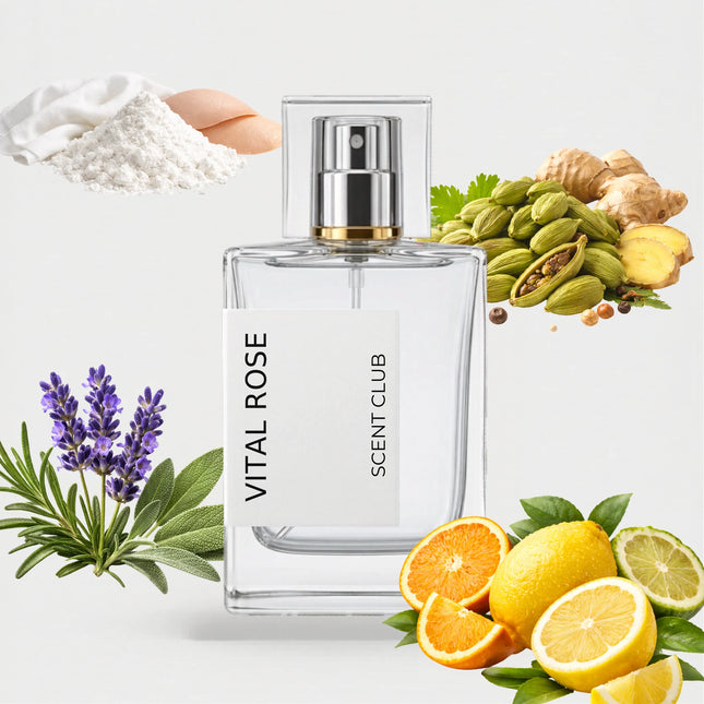 Eros Energy inspired by Vital Rose - Citrus, Aromatic, Fresh Spicy, Musky accord icons