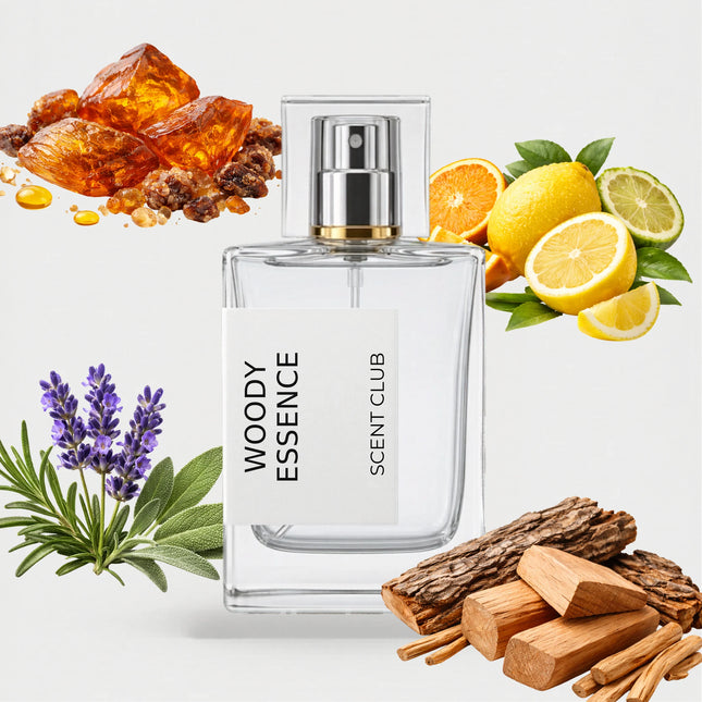 Man Wood Essence inspired by Woody Essence - Woody, Aromatic, Citrus, Amber accord icons